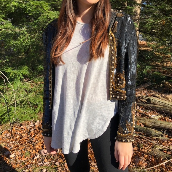 Vintage Jackets & Blazers - Vintage Carolyn Barton Evening Sequence Jacket